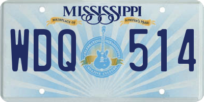 MS license plate WDQ514