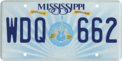 MS license plate WDQ662