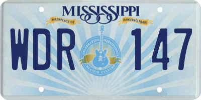 MS license plate WDR147