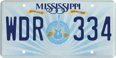 MS license plate WDR334
