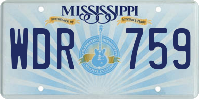 MS license plate WDR759