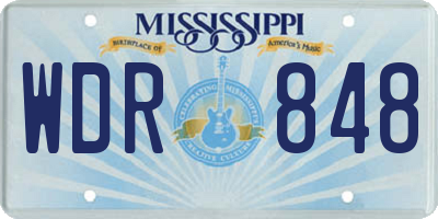 MS license plate WDR848