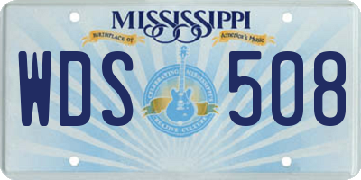 MS license plate WDS508