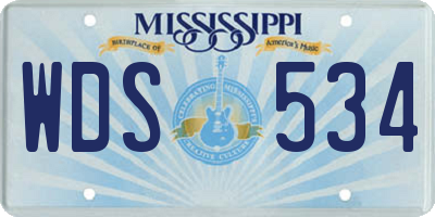 MS license plate WDS534