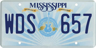 MS license plate WDS657