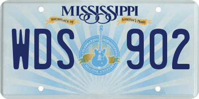 MS license plate WDS902