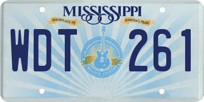 MS license plate WDT261