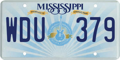 MS license plate WDU379