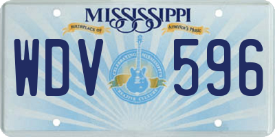 MS license plate WDV596