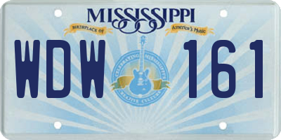 MS license plate WDW161
