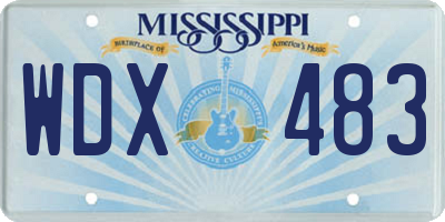 MS license plate WDX483