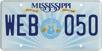 MS license plate WEB050