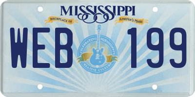 MS license plate WEB199