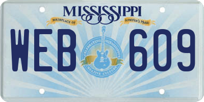 MS license plate WEB609