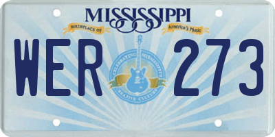 MS license plate WER273