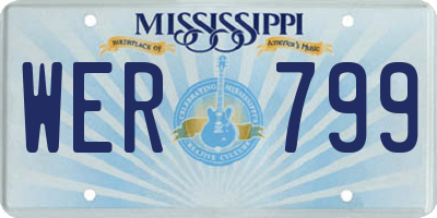 MS license plate WER799
