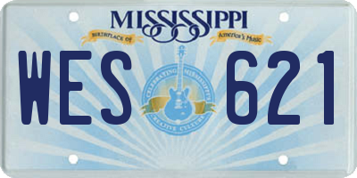 MS license plate WES621