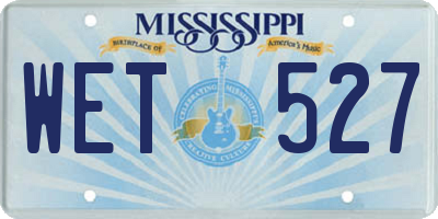 MS license plate WET527