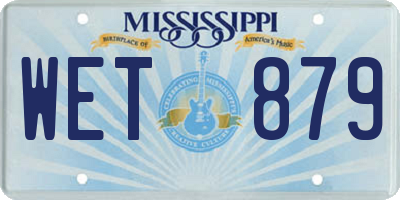 MS license plate WET879