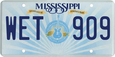 MS license plate WET909