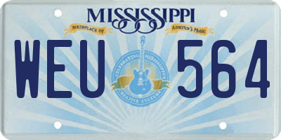 MS license plate WEU564
