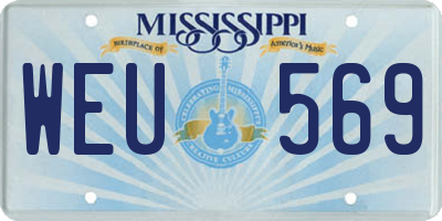 MS license plate WEU569