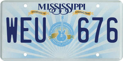 MS license plate WEU676