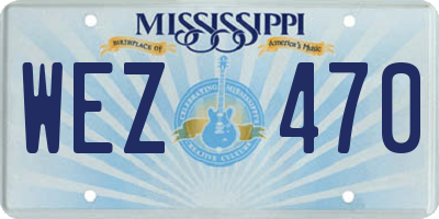 MS license plate WEZ470