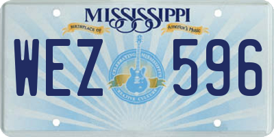 MS license plate WEZ596