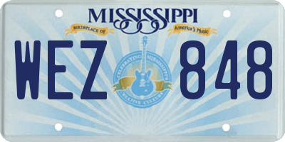 MS license plate WEZ848