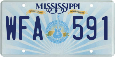 MS license plate WFA591