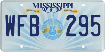 MS license plate WFB295