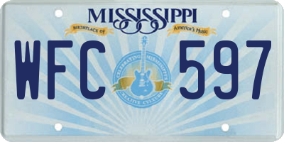 MS license plate WFC597