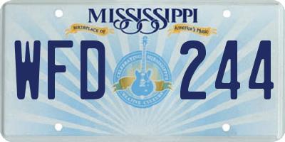 MS license plate WFD244