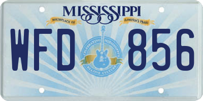 MS license plate WFD856