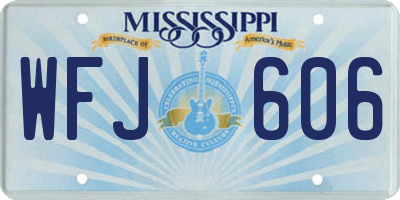 MS license plate WFJ606