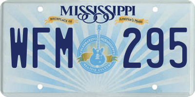 MS license plate WFM295
