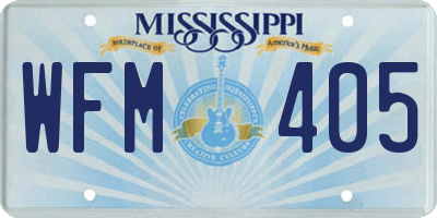 MS license plate WFM405
