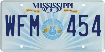 MS license plate WFM454