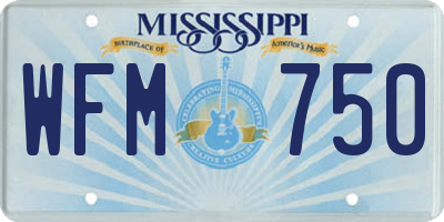 MS license plate WFM750