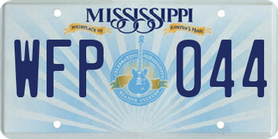 MS license plate WFP044