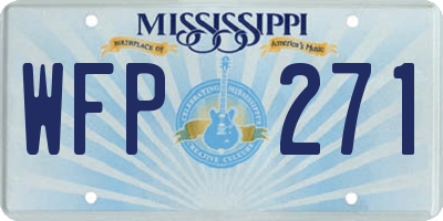 MS license plate WFP271