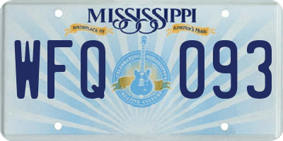 MS license plate WFQ093