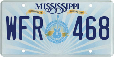 MS license plate WFR468