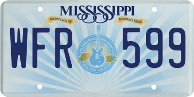 MS license plate WFR599