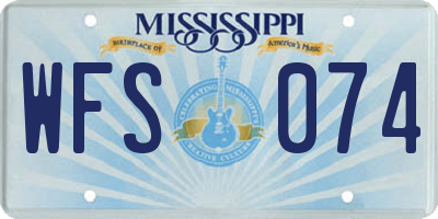 MS license plate WFS074