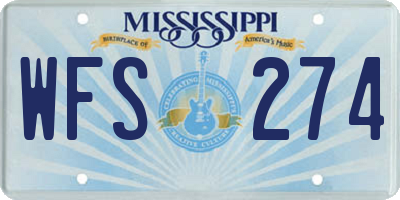 MS license plate WFS274