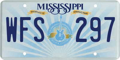 MS license plate WFS297