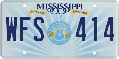 MS license plate WFS414