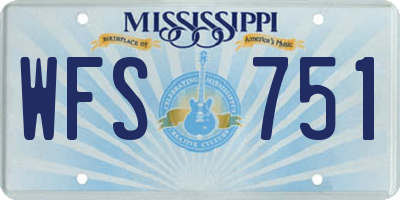 MS license plate WFS751